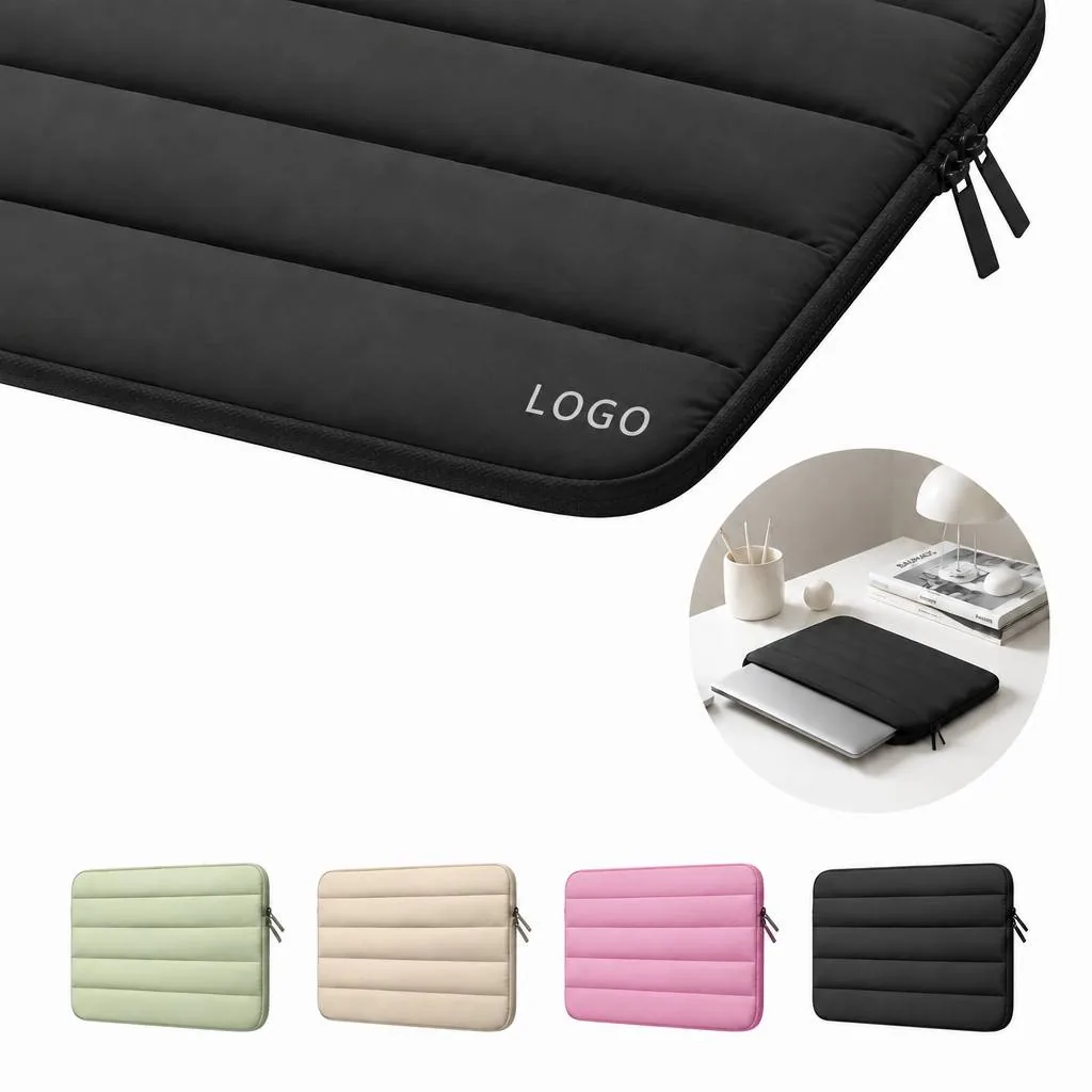 15.6 Inch Bubble-Padded Waterproof Laptop Sleeve with Zipper