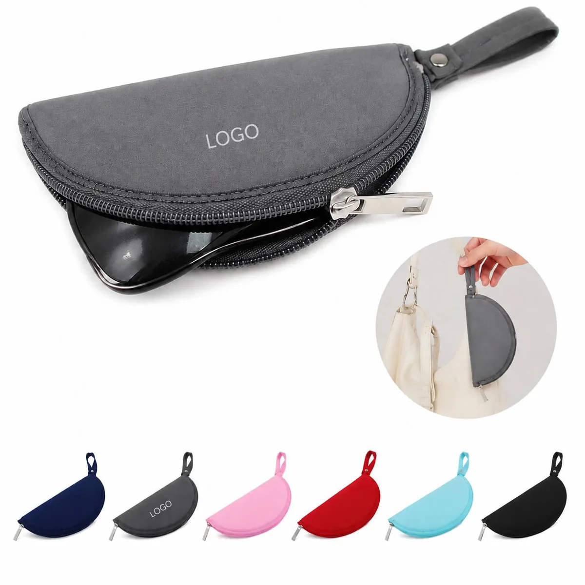 Zippered Foldable Mouse Pad Pouch with Smooth Surface for Everyday Use