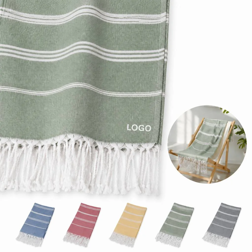 Oversized Quick-Dry Microfiber Beach Towel with Fringed