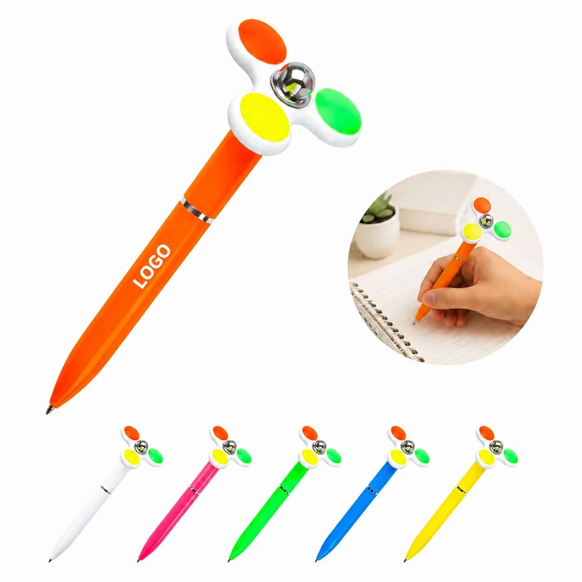 Calming Spinning Fidget Pen Stress Relief Ballpoint for Everyday Use