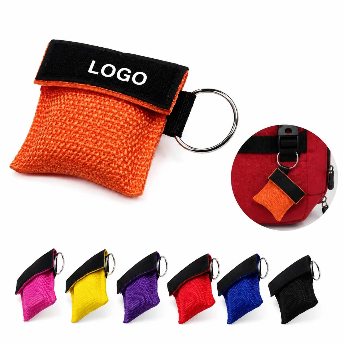 Emergency CPR Face Shield Keychain with One-Way Valve