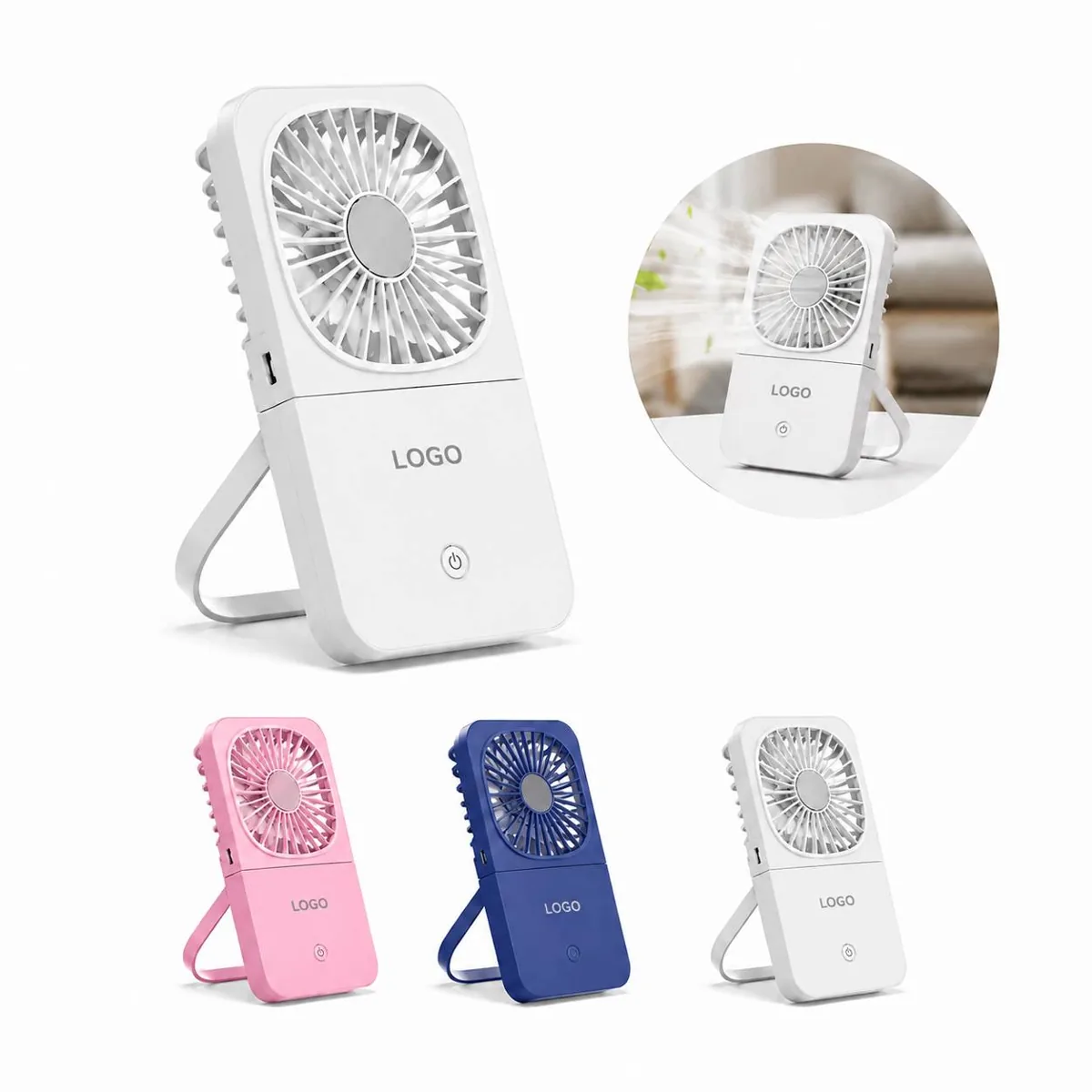 Foldable Mini Neck Fan, 3 Speeds USB Rechargeable Portable