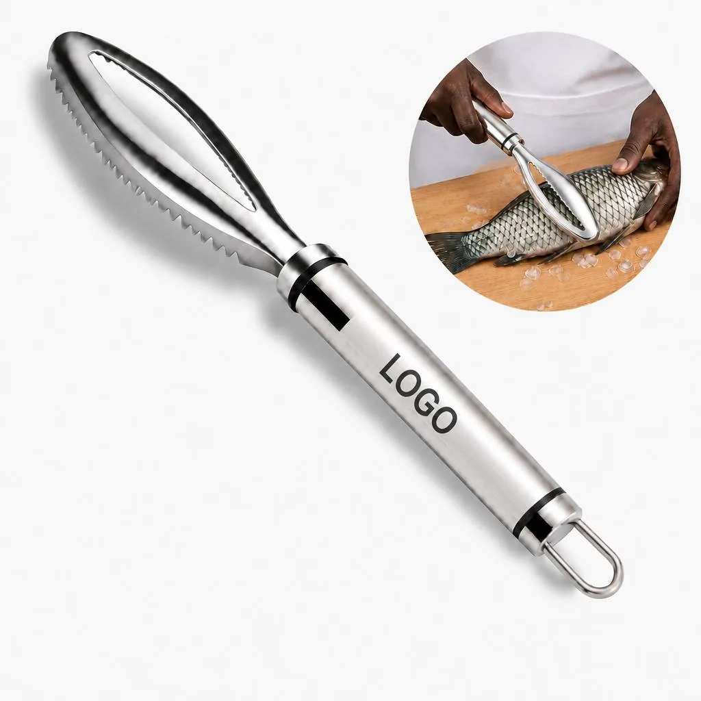 Stainless Steel Fish Scaler with Ergonomic Handle for Easy