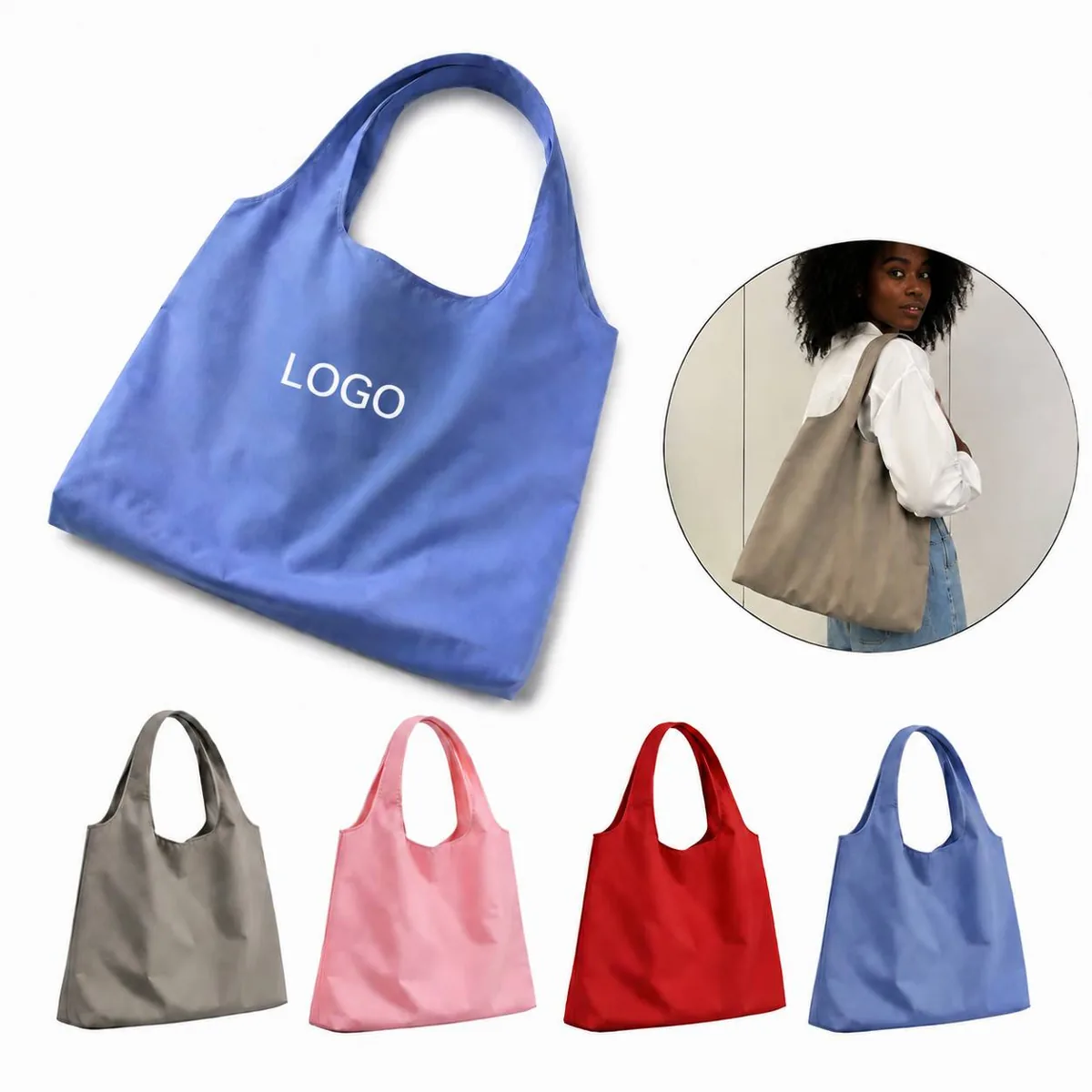 Lightweight Stain-Resistant Canvas Tote Bag with Adjustable