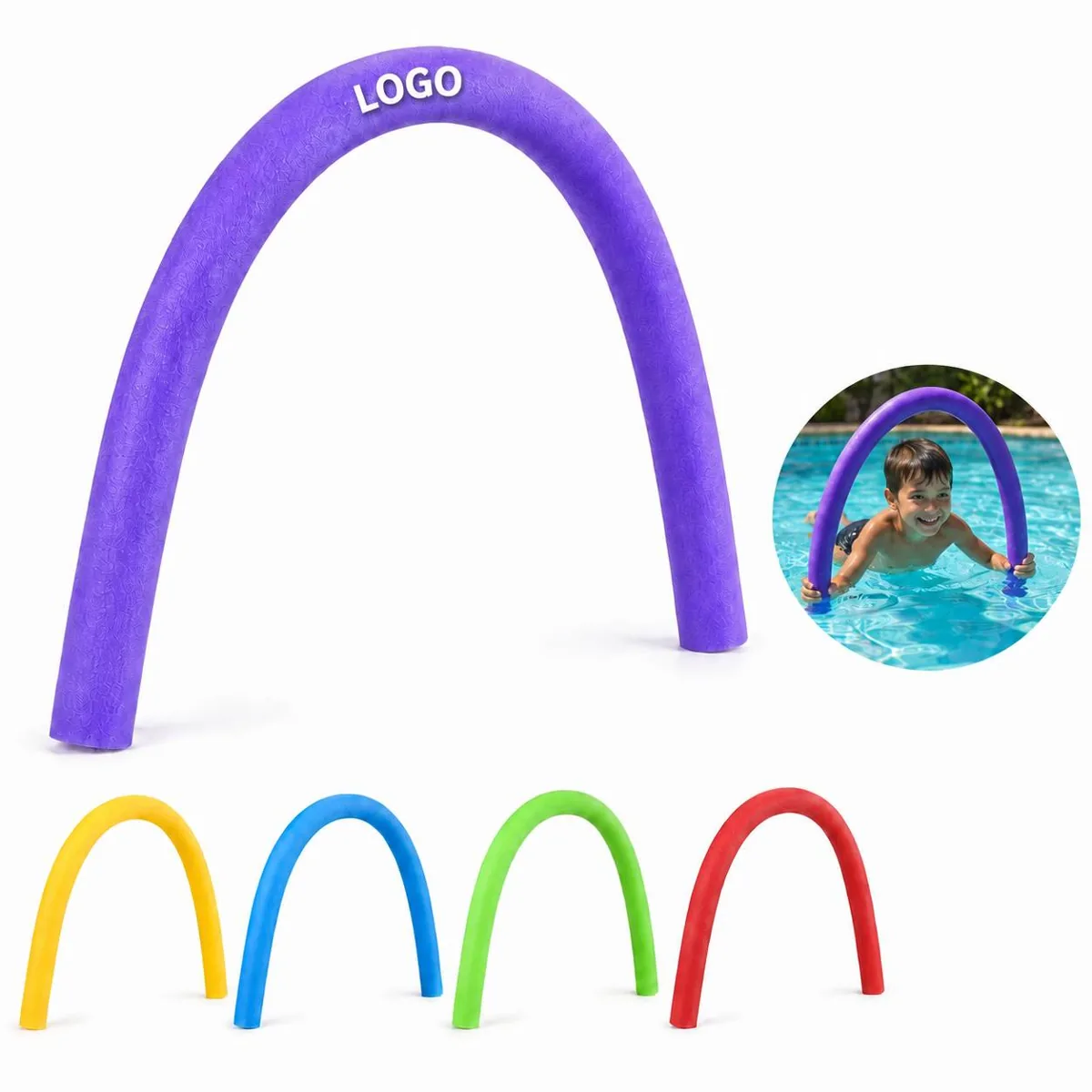 EPE Foam Swimming Noodle 59-Inch Soft Buoyant Pool Float