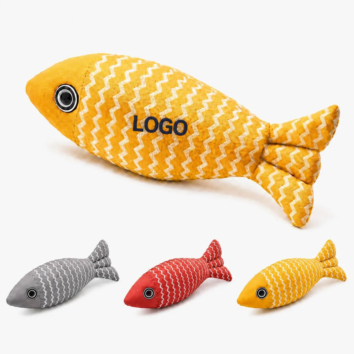 Organic Catnip Fish Toy for Kittens with Crinkle Sound