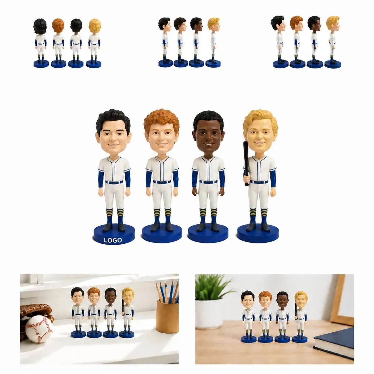 Custom Hand-Painted Resin Bobblehead Figurine, Personalized