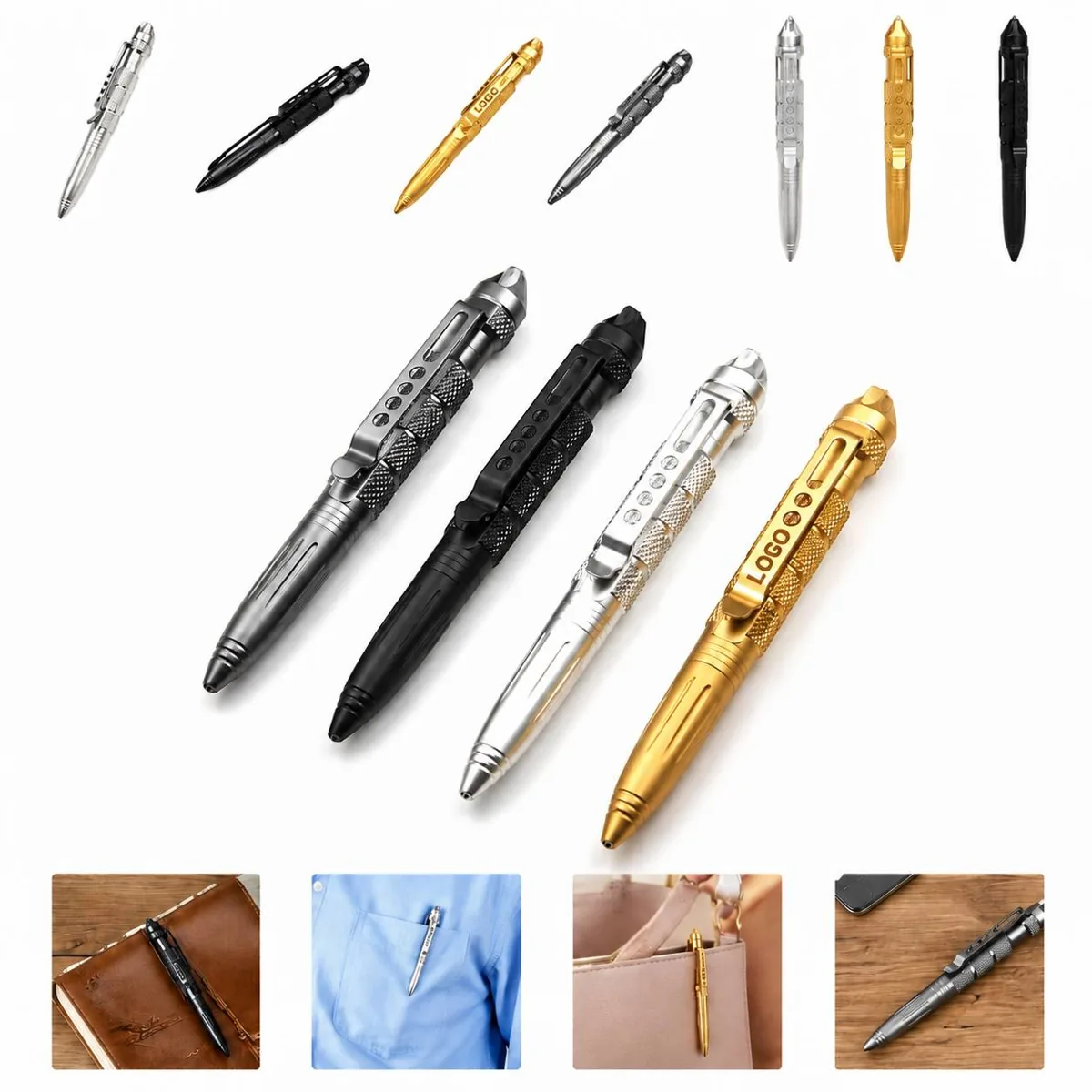 Tactical Self-Defense Pen with Tungsten Steel Glass Breaker