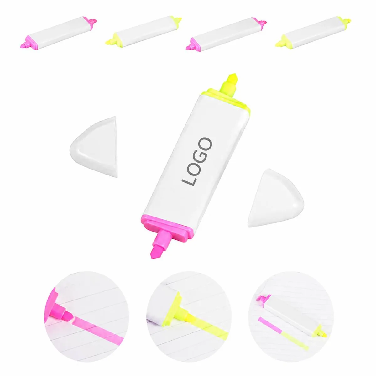 2-in-1 Dual-Ended Highlighters with Chisel & Fine Tips