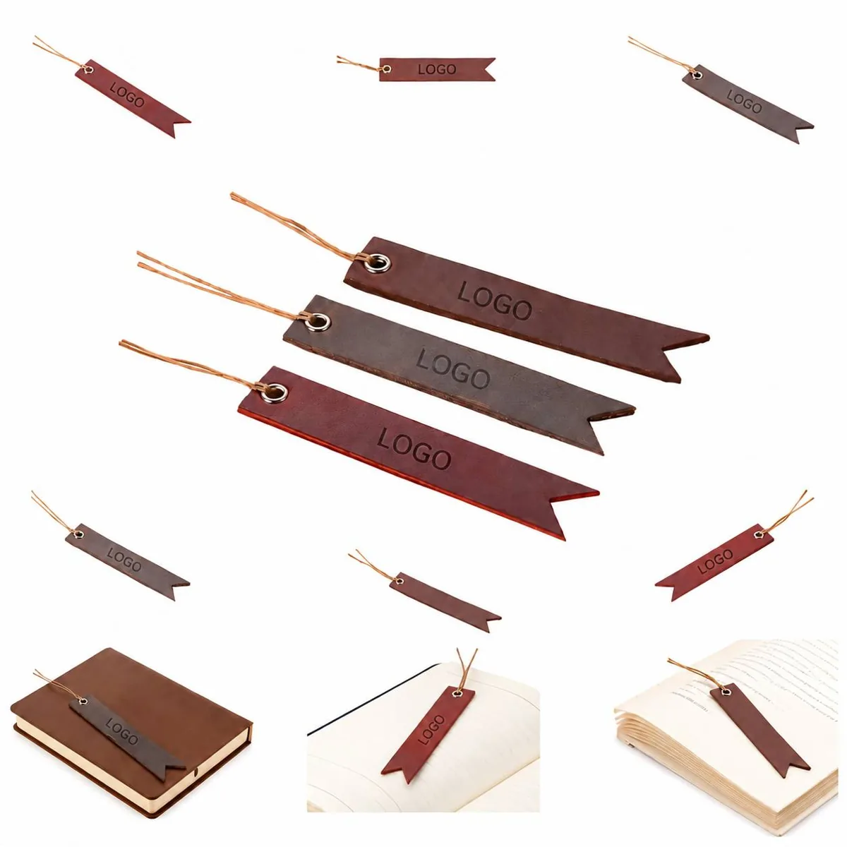 Genuine Leather Vintage Bookmark for Books, Durable Classic