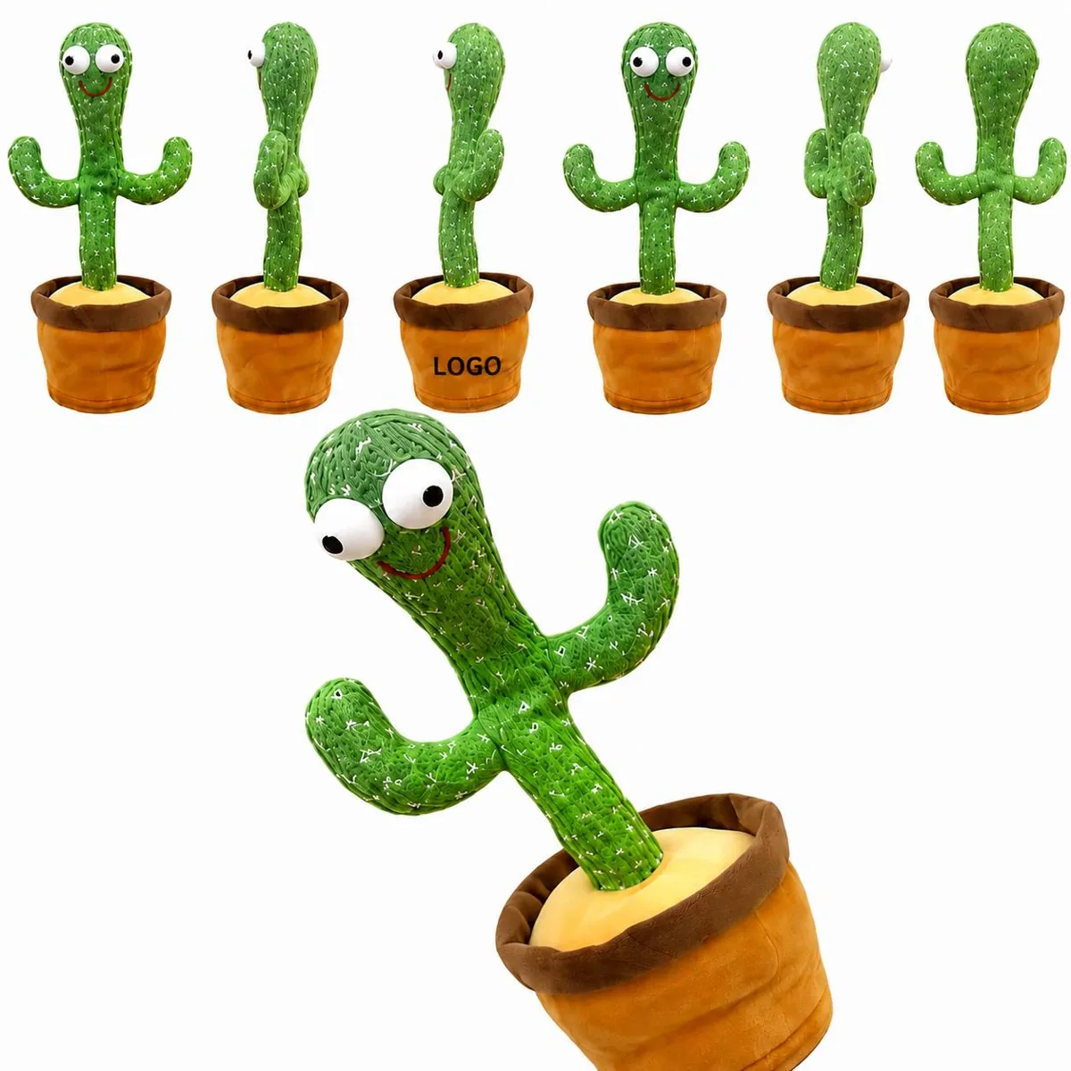 Musical Dancing Cactus Plush Toy with Motion Sensor