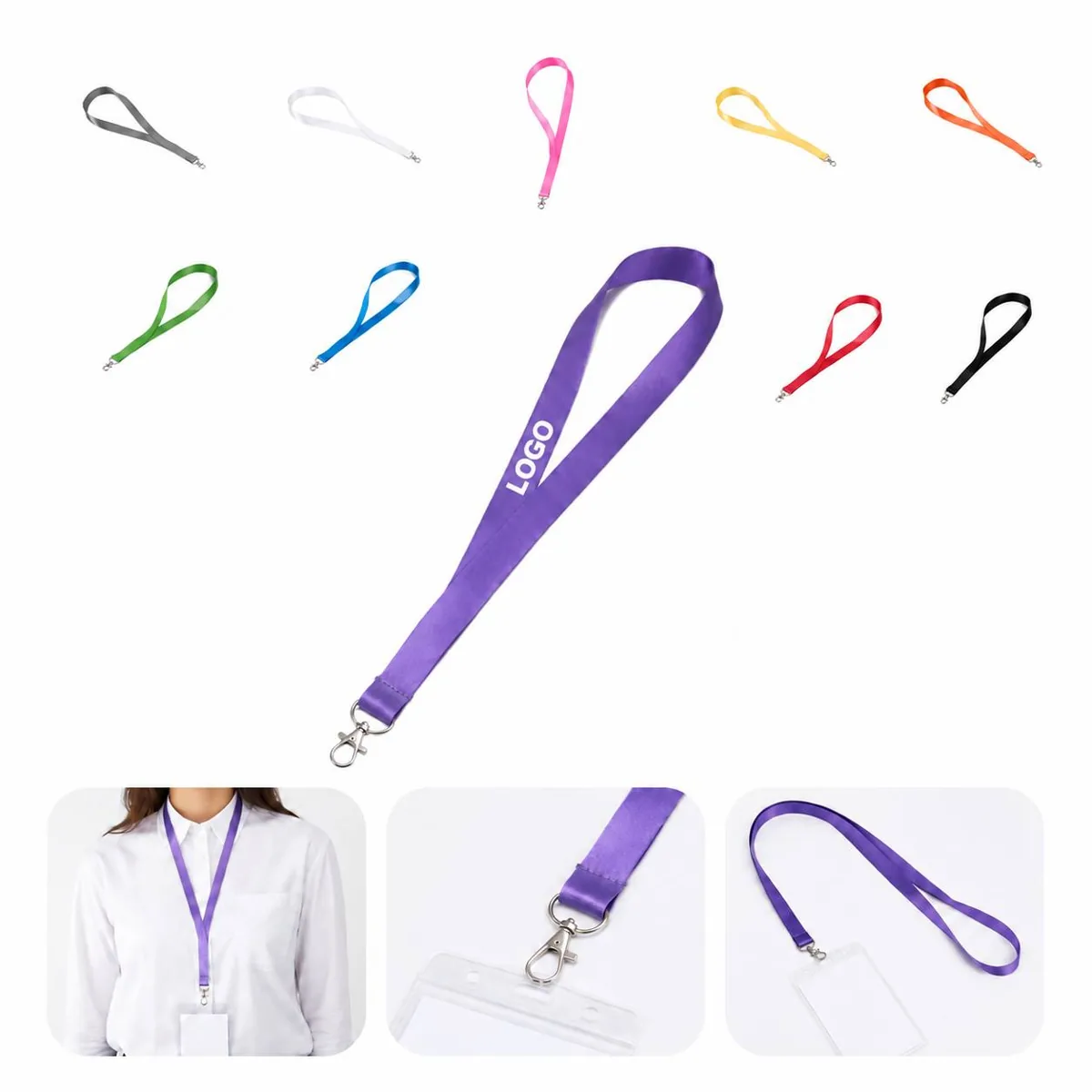 Customizable Polyester Lanyard with Breakaway Safety Buckle