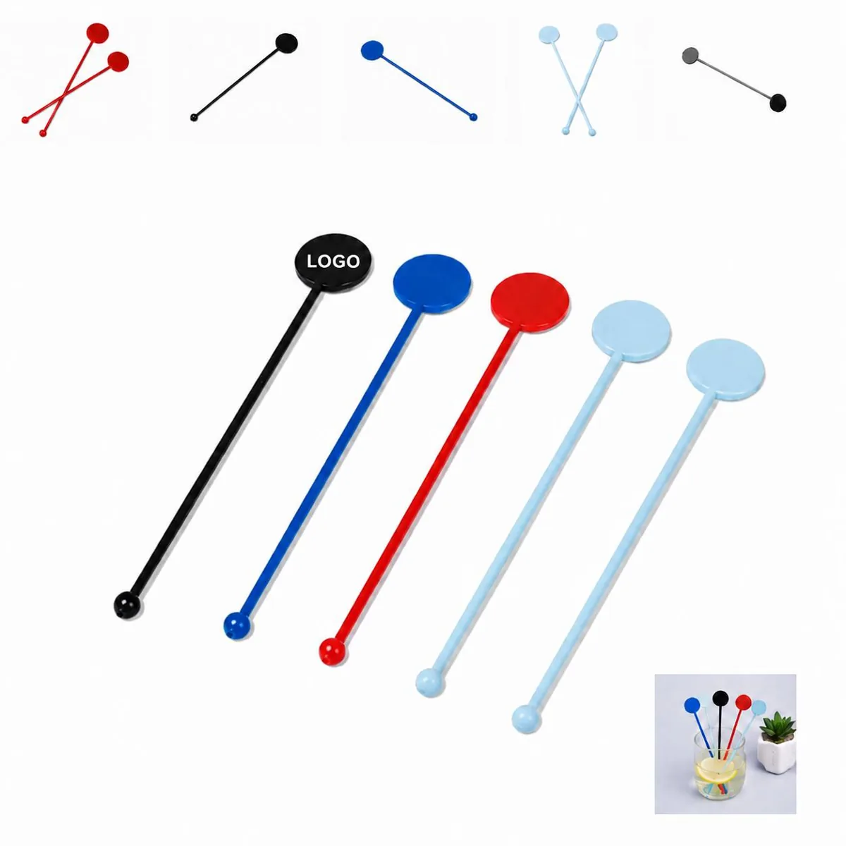 Reusable Plastic Cocktail Stir Stick with Smooth Finish