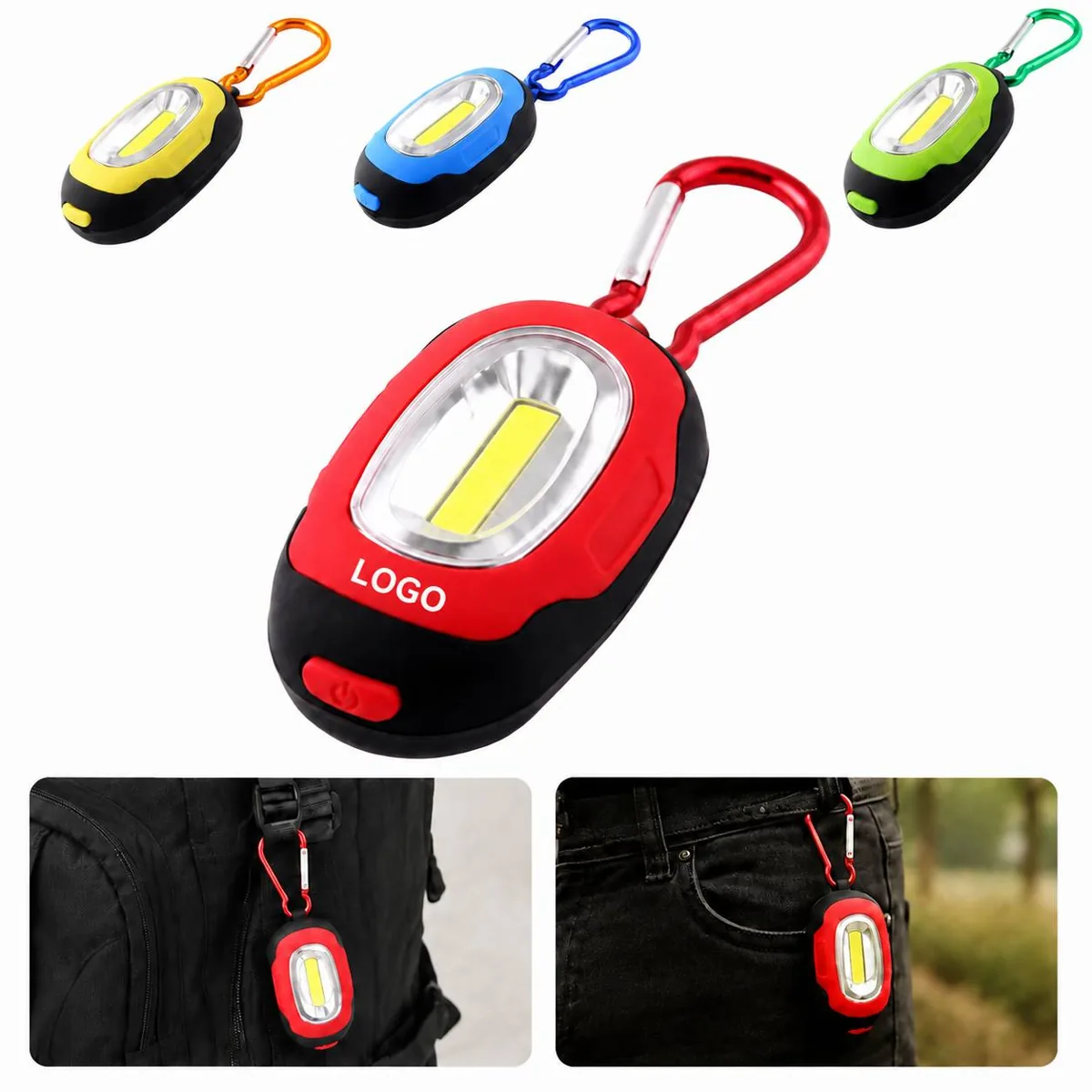 Magnetic COB Work Light with Carabiner, Portable LED Task