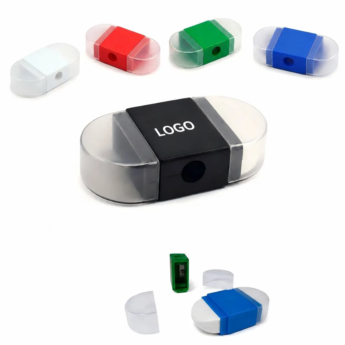 2-in-1 Pencil Sharpener with Built-in Eraser