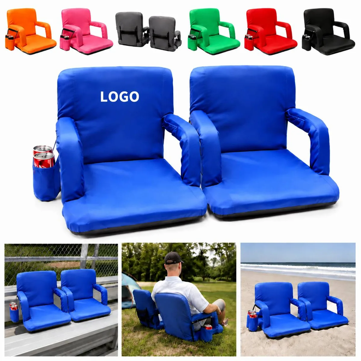 Adjustable Floor Chair with Multi-Angle Backrest for Low