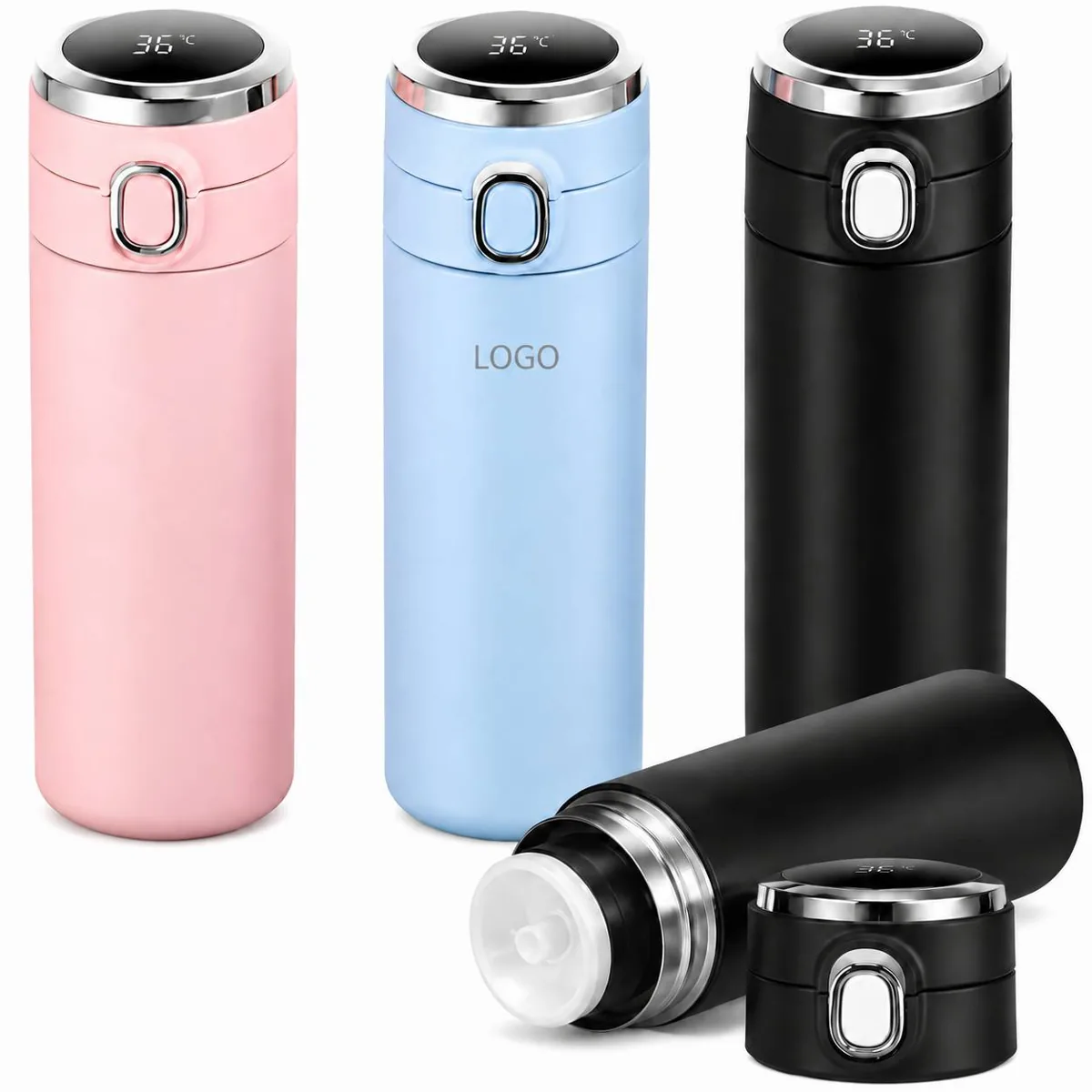 Smart LED Temp Display Tumbler 14oz with Touch Screen