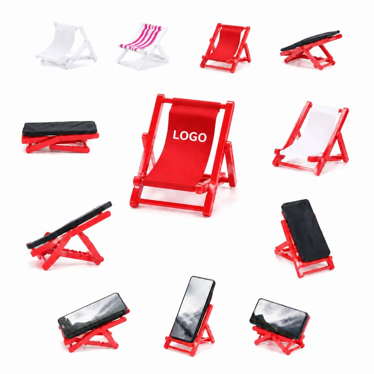 Foldable Adjustable Beach Phone Stand for Hands-Free Viewing