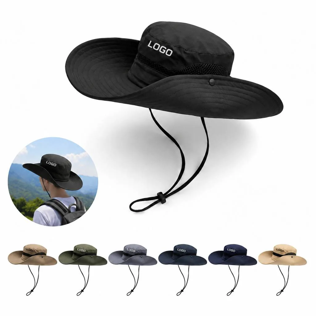 Wide Brim UV Protection Sun Hat with Adjustable Chin Strap