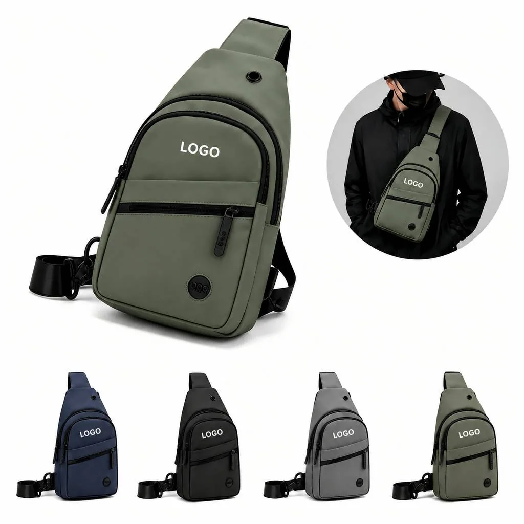 Compact Waterproof Crossbody Sling Bag with Adjustable Strap