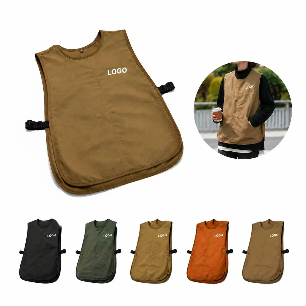 Adjustable Vest Apron with Pockets for Cooking and Baking