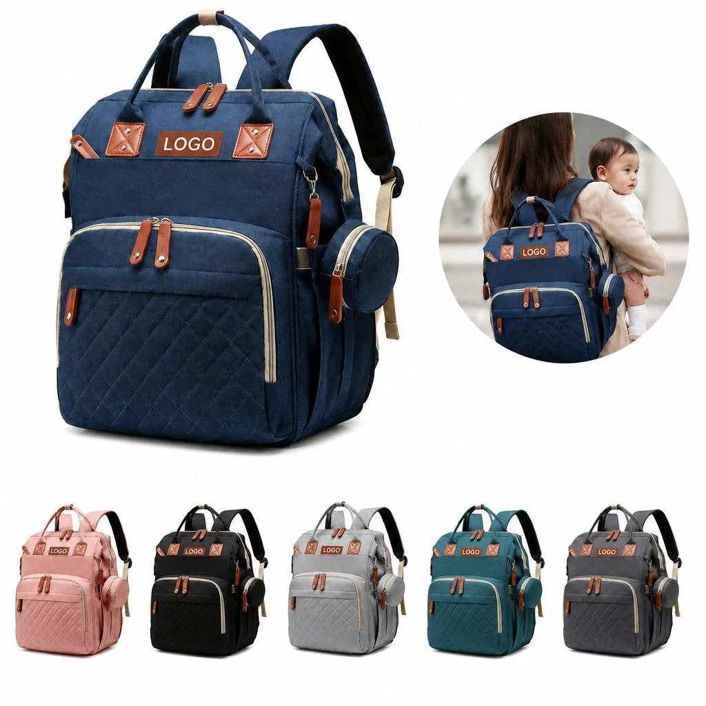 Water-Resistant Diaper Bag with Changing Station