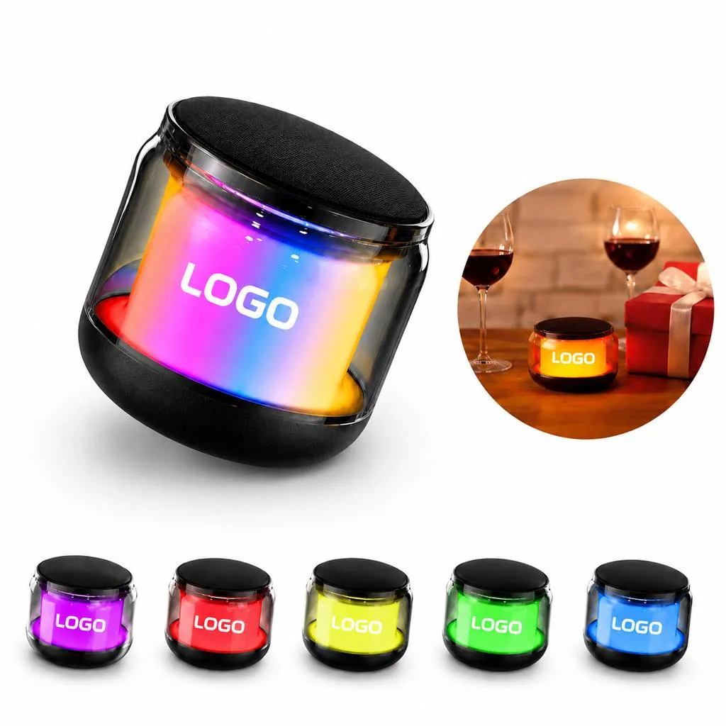 Portable Wireless Speaker with LED Rhythm Lights