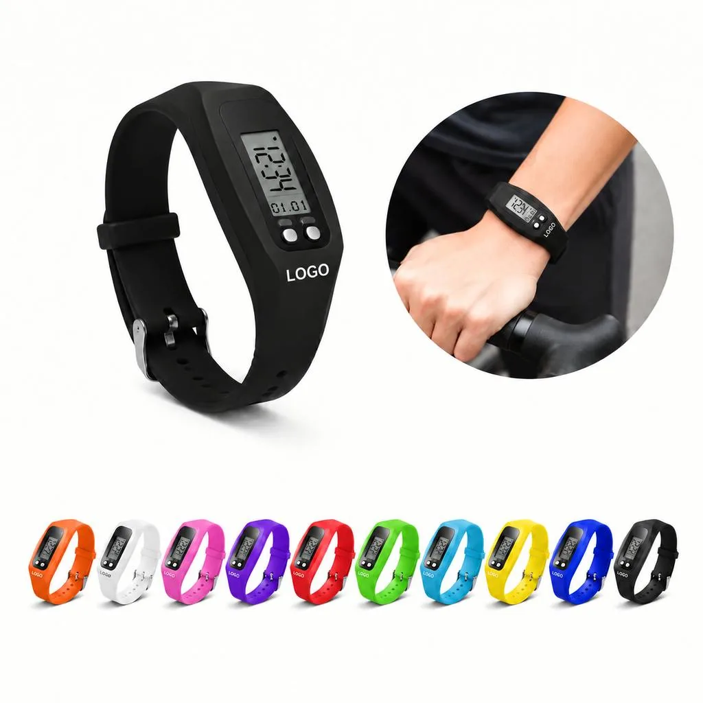 Digital Silicone Step Tracker Watch with Water Resistant