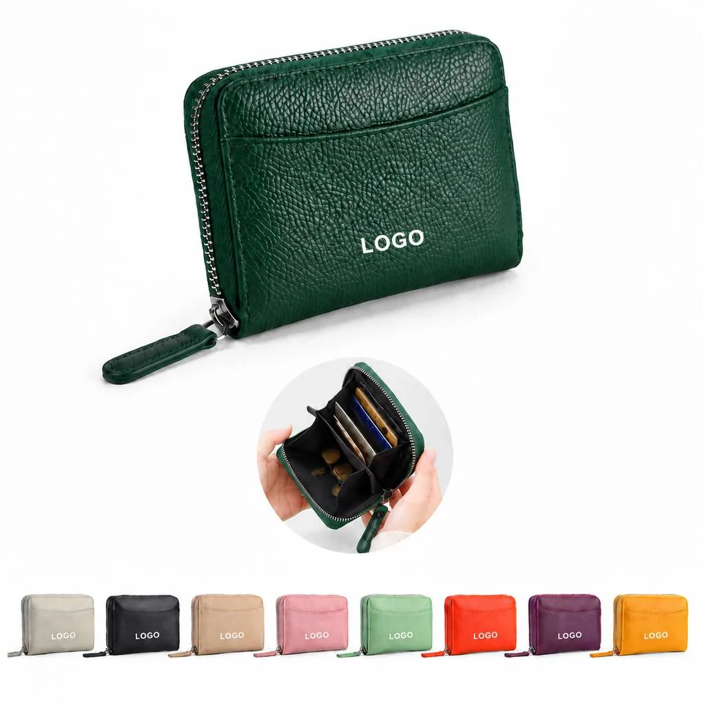 RFID Blocking Slim Leather Card Wallet