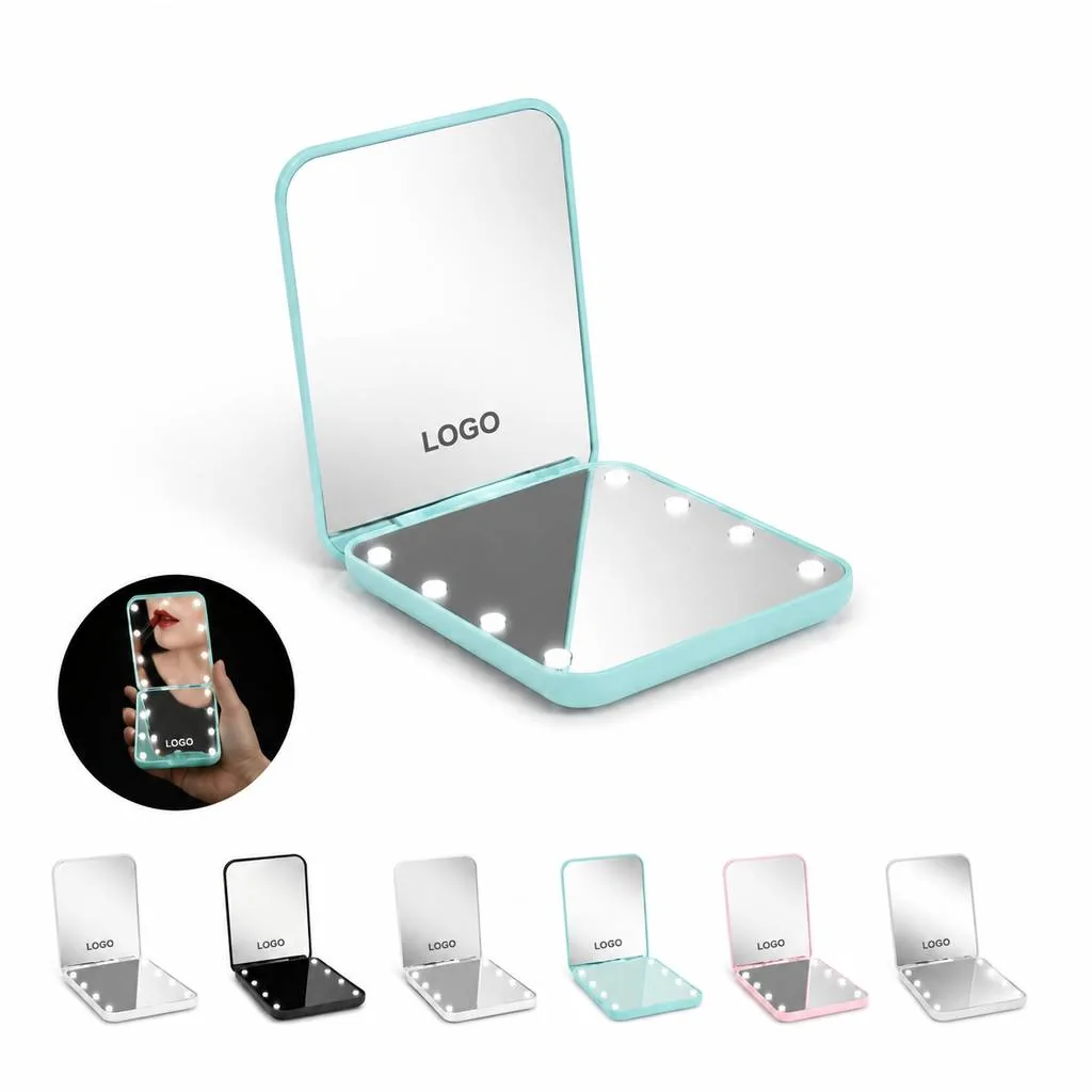 Compact Portable Dual-Sided Pocket Mirror for Travel