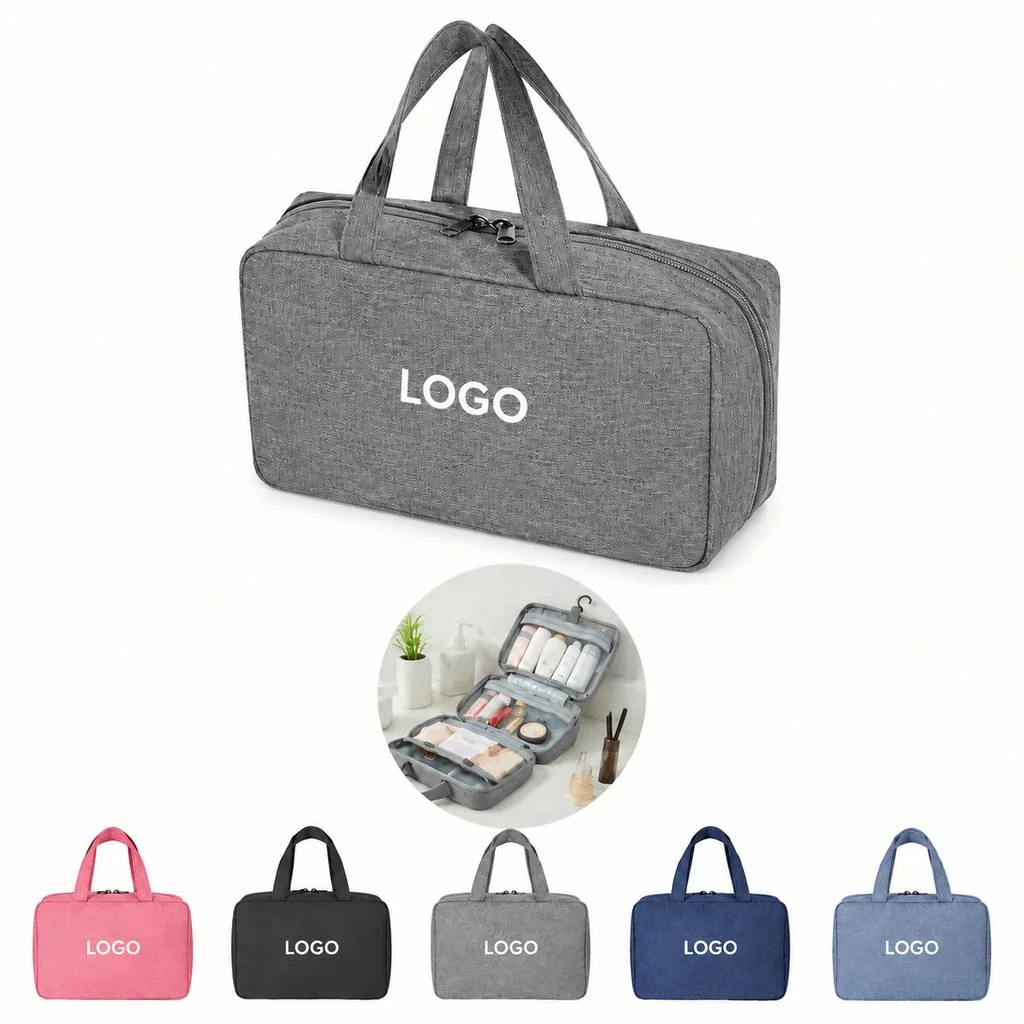 Travel Toiletry Organizer with Hanging Hook, Water-Resistant