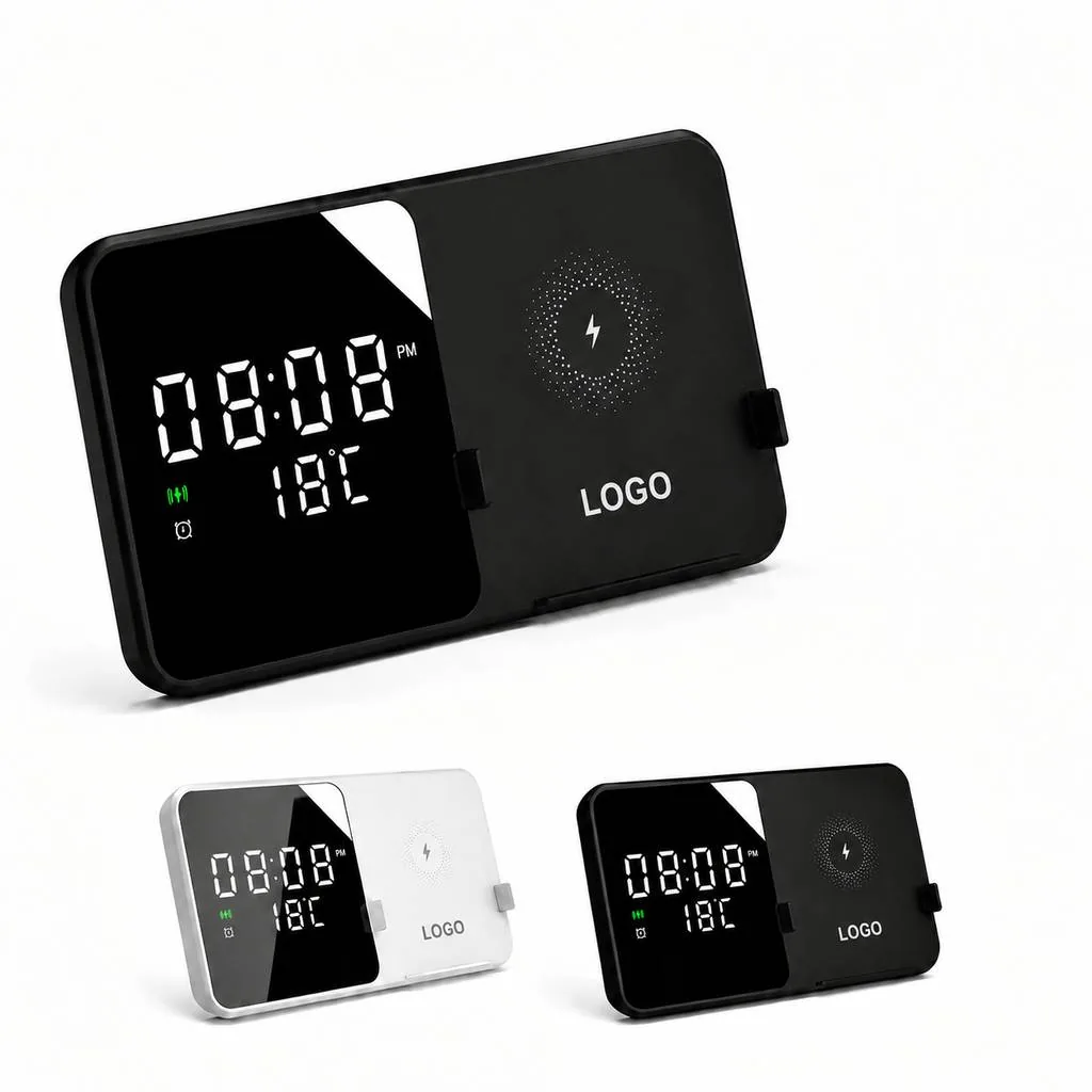Wireless Charging Digital Alarm Clock with 5W Pad