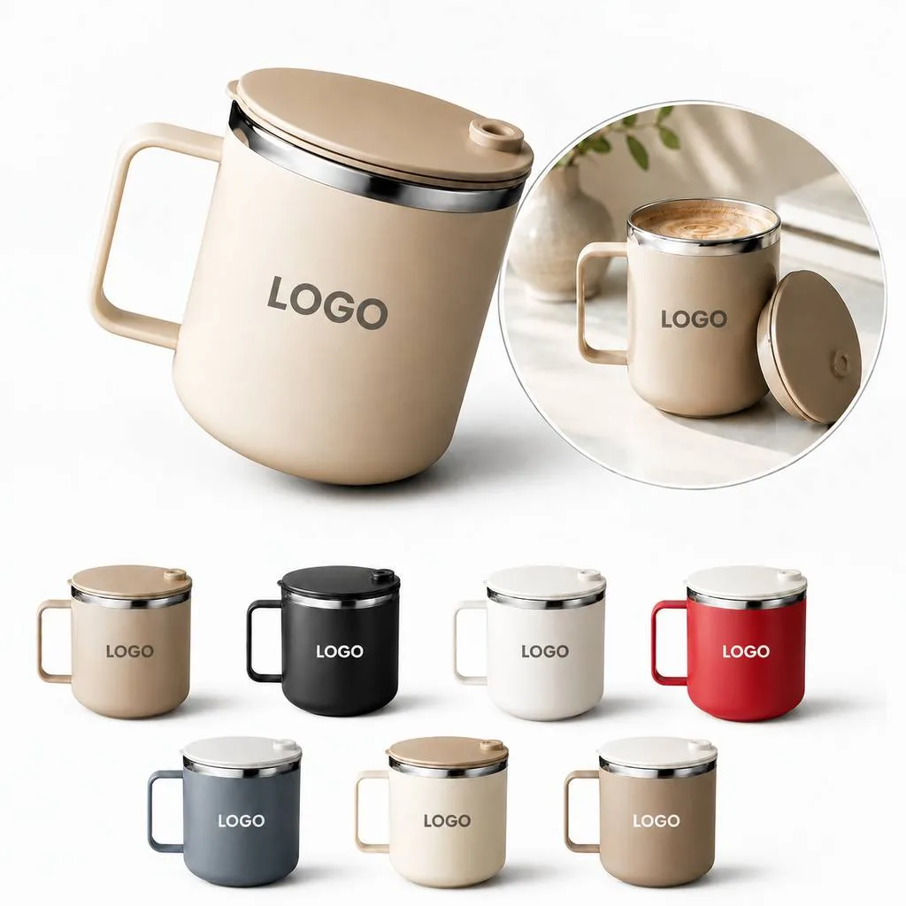 Insulated Stainless Steel Vacuum Mug with Handle