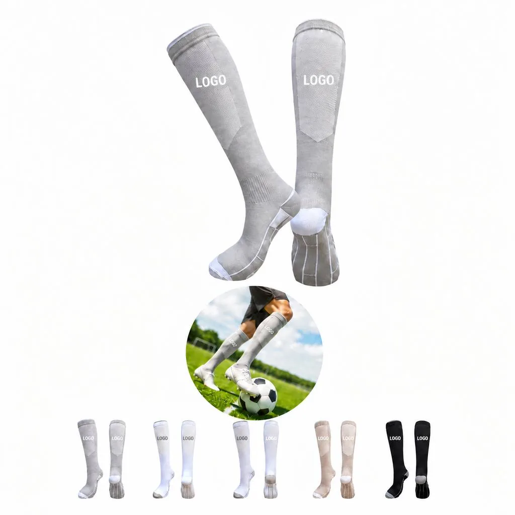Knee-High Graduated Support Sports Socks with Silicone Grip
