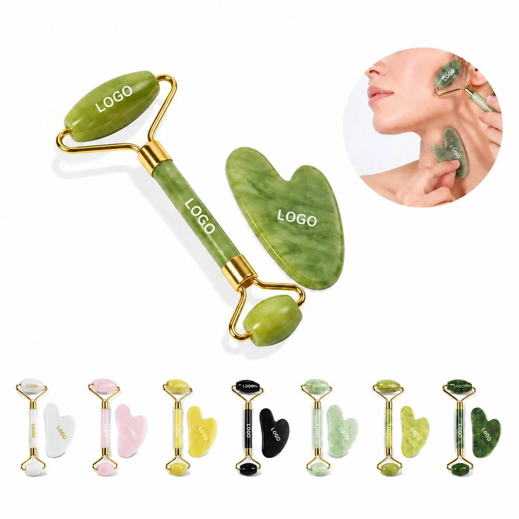 Jade Facial Massage Tool Set for Skin Care