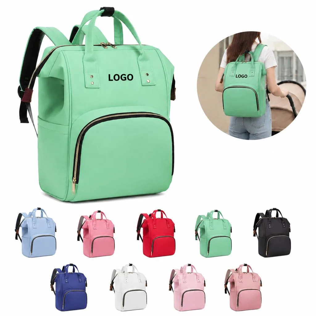 Water-Resistant Nylon Baby Diaper Backpack