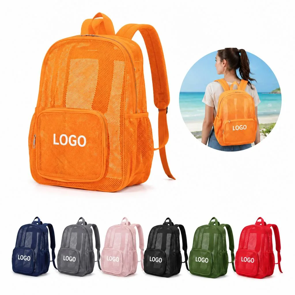 Lightweight Breathable Mesh Backpack with Drawstring