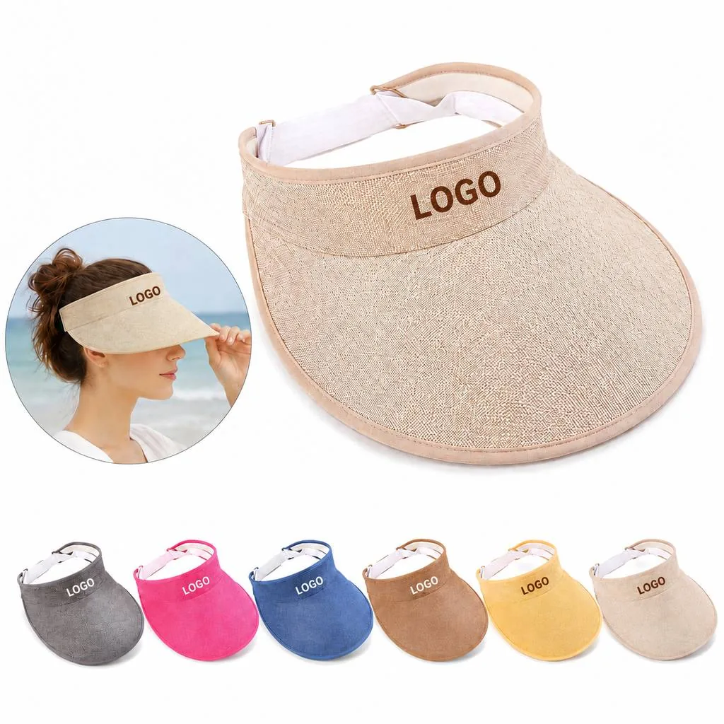Breathable Linen Wide-Brim Sun Visor for Outdoor