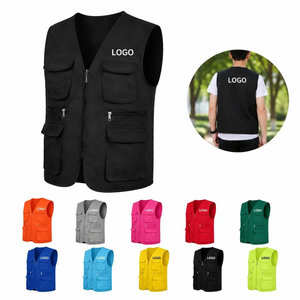 Versatile Work Tool Vest with Multiple Pockets