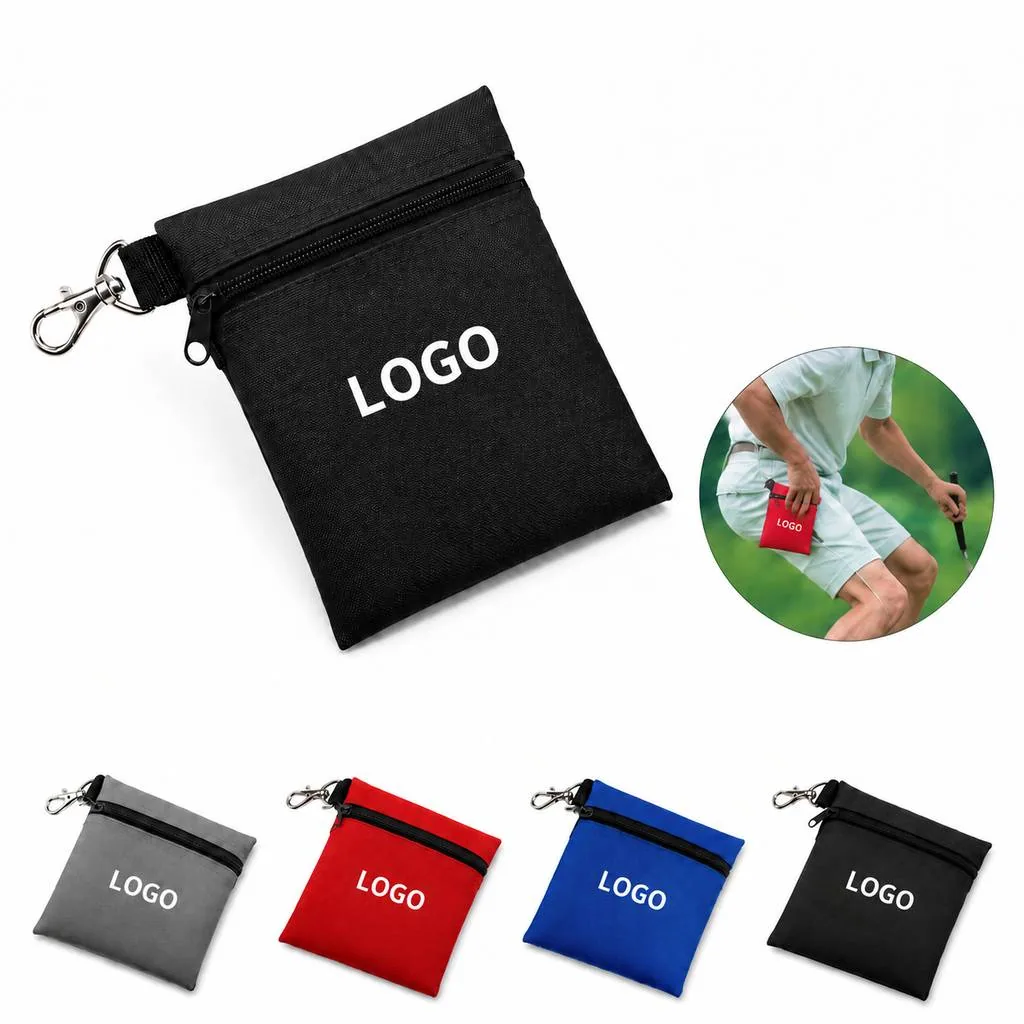 Compact Golf Tee Holder Pouch with Multiple Slots