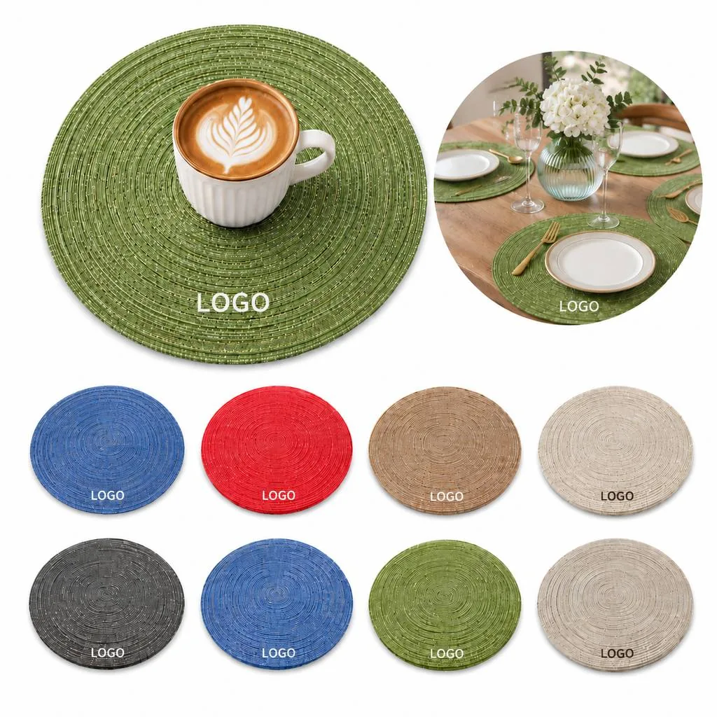 Round Woven Placemats for Dining Table Protection