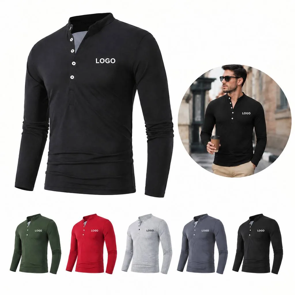 Men's Cotton Blend Slim Fit Polo Shirt with Ribbed Collar
