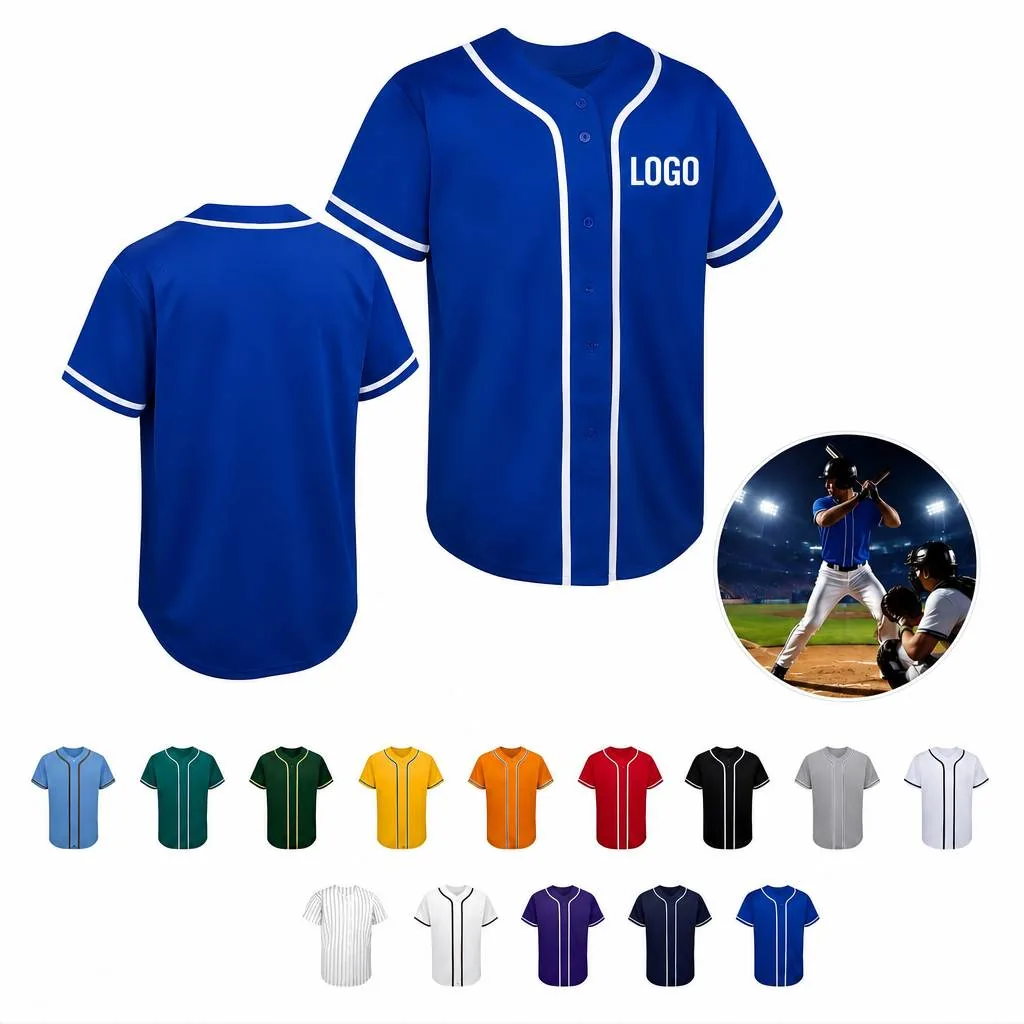 Custom Sublimated Button-Up Baseball Jersey