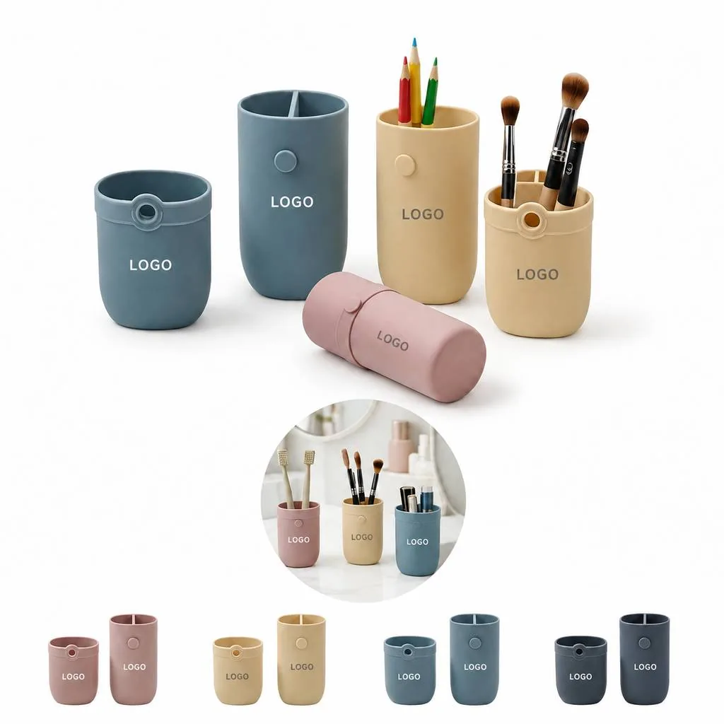 Silicone Makeup Brush Organizer Bag, Waterproof Travel Case