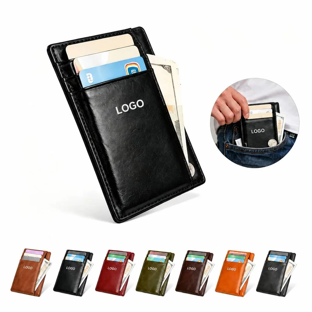 Genuine Leather RFID Blocking Card Holder