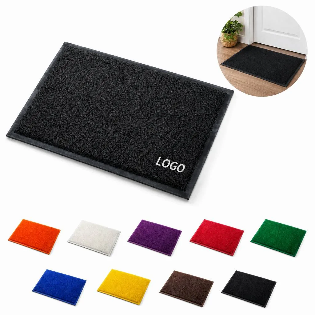 Durable PVC Welcome Mat for Entryways, Low-Profile