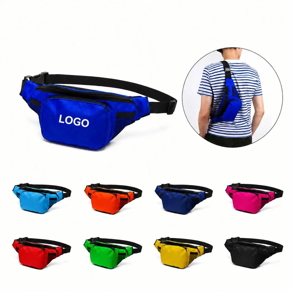 Water-Resistant Adjustable Waist Bag with Pockets