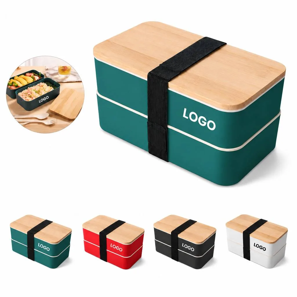 Portable Leak-Resistant Bento Lunch Box with Compartments