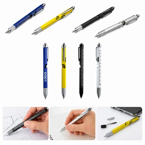 9-in-1 Multifunction Pen with Stylus, Ruler, Screwdriver
