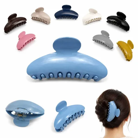 Glossy Plastic Hair Clip, Snag-Free Strong Hold Styling 2